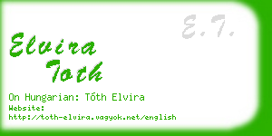 elvira toth business card